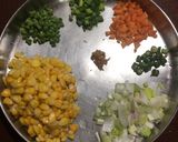 A picture of step 1 of Sweet corn soup.