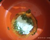 A picture of step 3 of Ladoo cups with Rabri filling busicuits crums.