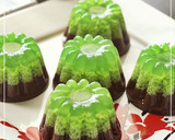 Foto langkah ke 7 dari resep Puding Lumut Pandan Cokelat gurih bangett.