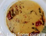 A picture of step 5 of Lady finger curry in buttermilk.