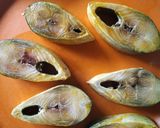A picture of step 2 of Ilish Bhape.