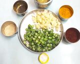 बटाटा भेंडी भाजी रेसिपी स्टेप 1 फोटो 