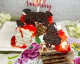 Foto langkah ke 6 dari resep Kue ulangtahun pakai roti tawar.