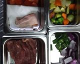 Foto del paso 1 de la receta: Brochetas de🥩🥓 res al grill 🍄🍅🥦