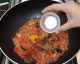 A picture of step 6 of Fried Aloo Baingan.