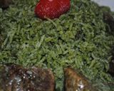 A picture of step 8 of Green rice (Zamarod pilaf).