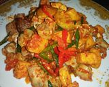 Foto langkah ke 2 dari resep Sambal jengkol+tahu+hati ayam.