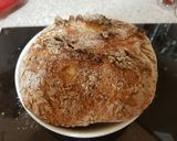 A picture of step 5 of Crusty Dutch oven Bread. 😁.
