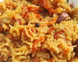 A picture of step 12 of Gur Gajar ke meethe chawal/ (Sweet Jaggery Carrot Rice pudding).