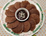 A picture of step 9 of Ragi Idli.