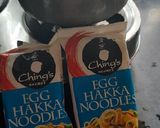 A picture of step 1 of Chinese Egg Hakka noodles.