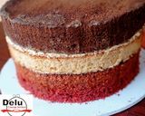 A picture of step 15 of 3 flavors Cake (CHOCOLATE, VANILLA, RED VELVET CAKES).