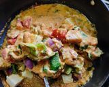 A picture of step 5 of Kadai Paneer.