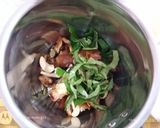A picture of step 1 of Paan leaf mocktail.