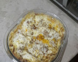 A picture of step 8 of Chicken lasagna in microwave oven.