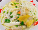 Hình bước làm 5 của món Bánh canh gà và nấm