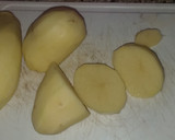 Foto del paso 1 de la receta: Bastoncitos/bombas de papa rellenas de jamón y queso