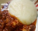 A picture of step 4 of Blended pounded yam and stew.