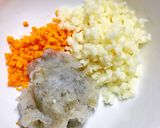 Hình bước làm 1 của món Tôm Nhồi Nấm Hương Hấp