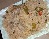 A picture of step 6 of Chicken yakhni pulao.