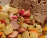 Nagyi bajor virslis krumplilevese plusz húsgombóccal recept fázis 5 fotója