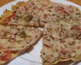 Foto del paso 4 de la receta Pizza de harina de garbanzos en sartén (sin gluten)