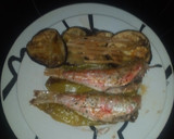 Foto del paso 6 de la receta: Salmonetes al horno con berenjenas y espárragos al vino