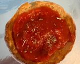 A picture of step 3 of Easy Mini English Muffin Pizzas.