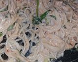 A picture of step 5 of Fajita pasta.