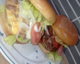 Foto del paso 9 de la receta: Hamburguesa de carne y queso brie y hamburguesa de bacon, jamón serrano y Frankfurt