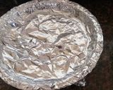 A picture of step 1 of Mango bread pudding.