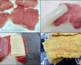 Foto del paso 4 de la receta: Libritos de lomo empanados rellenos de jamón york y queso