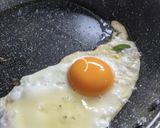 A picture of step 3 of Fried eggs + sage (the perfect pairing!).