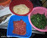 A picture of step 1 of Egusi soup.