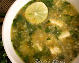 A picture of step 9 of Veg. Coriander Lemon Soup with Paneer and Lemongrass.