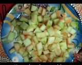 A picture of step 1 of Tarbuj ke chilke ki sabji watermelon rind.
