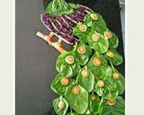 A picture of step 18 of Peacock style salad.