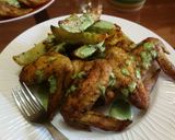 Foto del paso 8 de la receta: Alitas de pollo adobadas con patatas gajo al horno