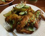 Foto del paso 8 de la receta: Alitas de pollo adobadas con patatas gajo al horno