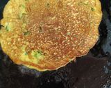 A picture of step 2 of Besan methi cheela chickpea flour and fenugreek chila.