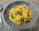 Foto del paso 6 de la receta: Arroz meloso trufado con hígados y mollejas de pollo