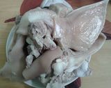 Hình bước làm 1 của món Giò thủ - cho ngày mưa lạnh