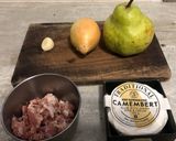 A picture of step 1 of Baked Camembert with Caramelised Onions, Bacon and Pears.