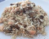 Foto del paso 10 de la receta: Arroz salteado con salmón fresco y champiñones