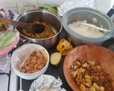 A picture of step 1 of Veggie,tuna and rice pillaw.