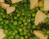 A picture of step 1 of Matar methi ki sabji.