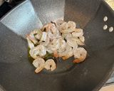 A picture of step 1 of Linguine w/Shrimp and veggies Stir Fry.