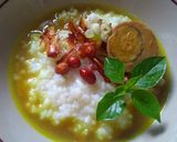 Foto langkah ke 5 dari resep Bubur Ayam Kuah Kuning.