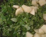 A picture of step 2 of Methi aloo sabzi.