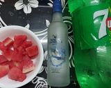 A picture of step 2 of Watermelon Mint Fizzy Cocktail.